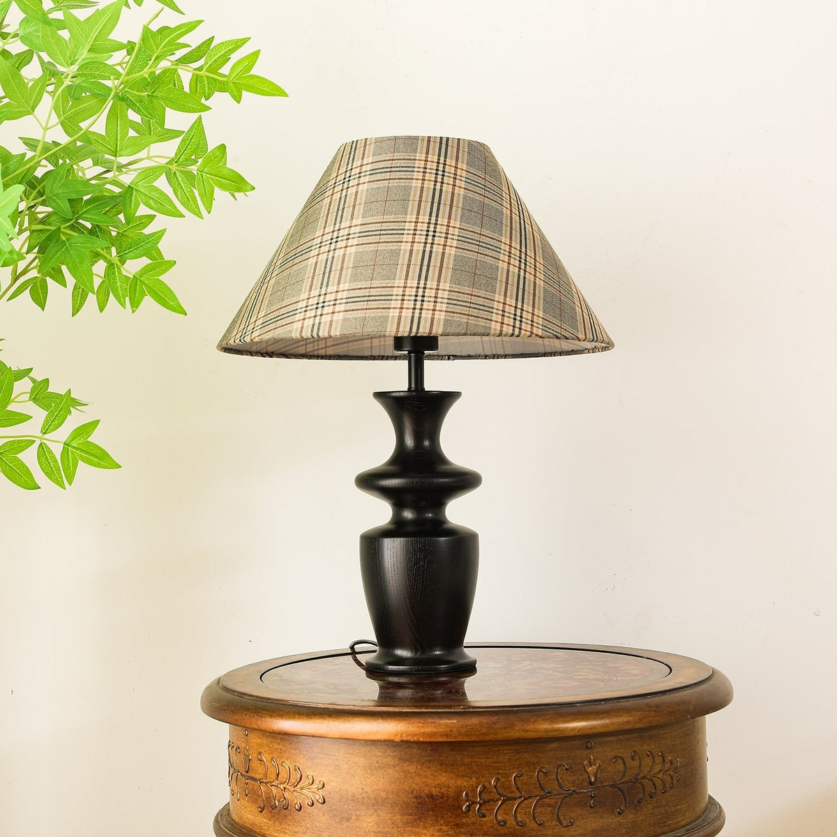 Herita Wood & Fabric Table Lamp