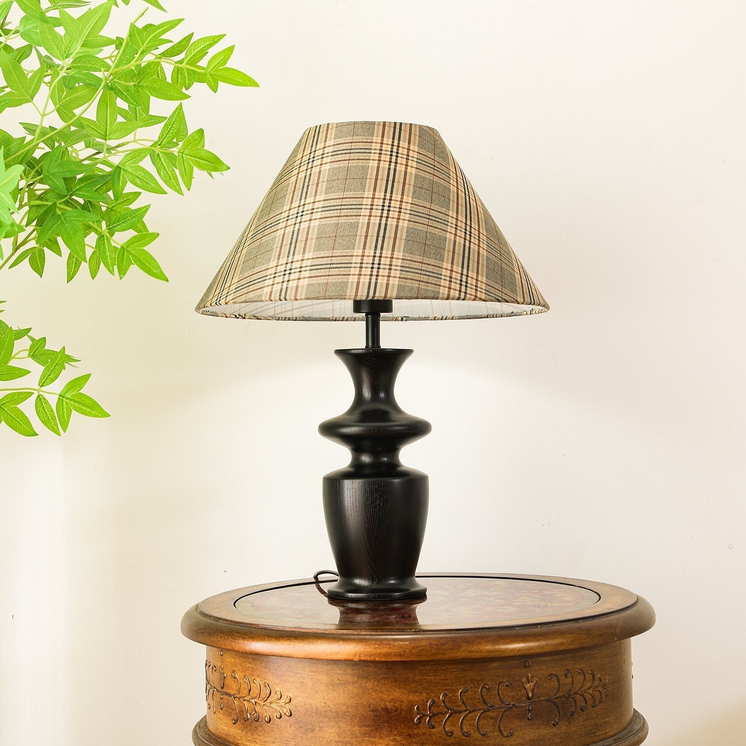 Herita Wood & Fabric Table Lamp