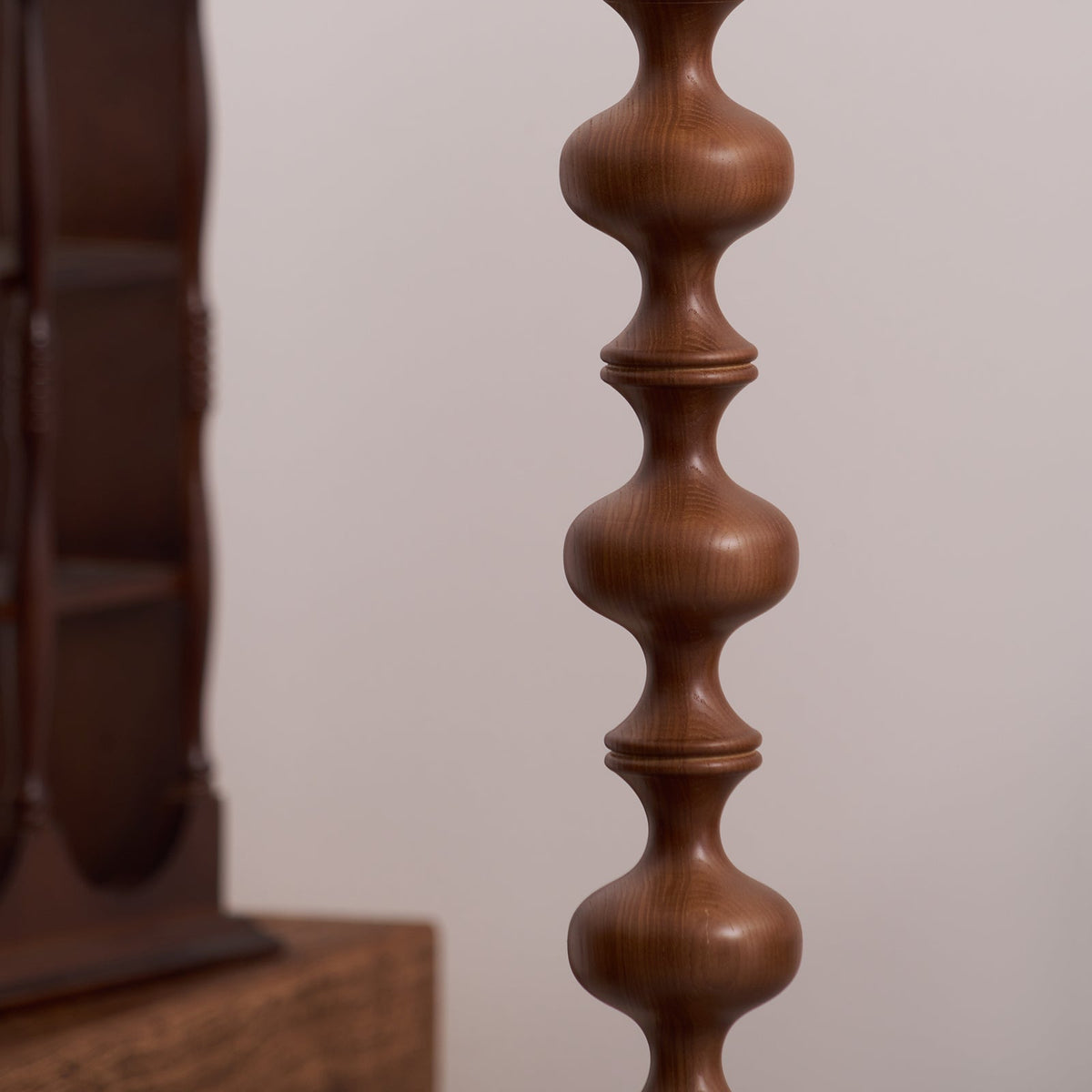 Qrathen Wood Fabric Retro Floor Lamp