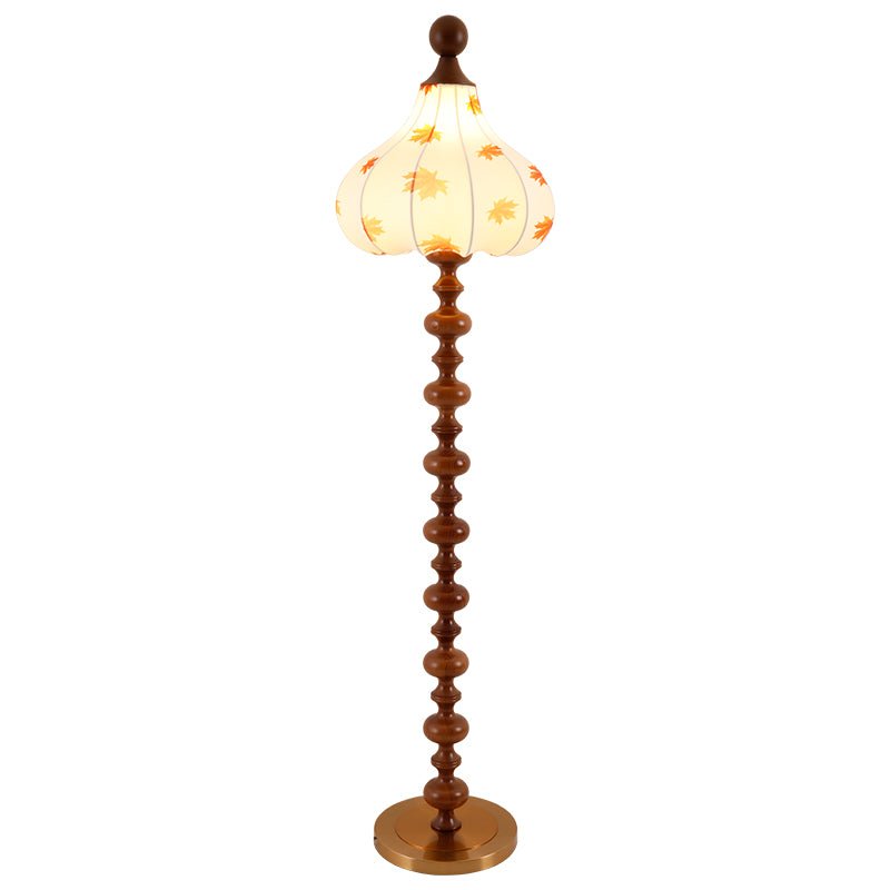 Qrathen Wood Fabric Retro Floor Lamp