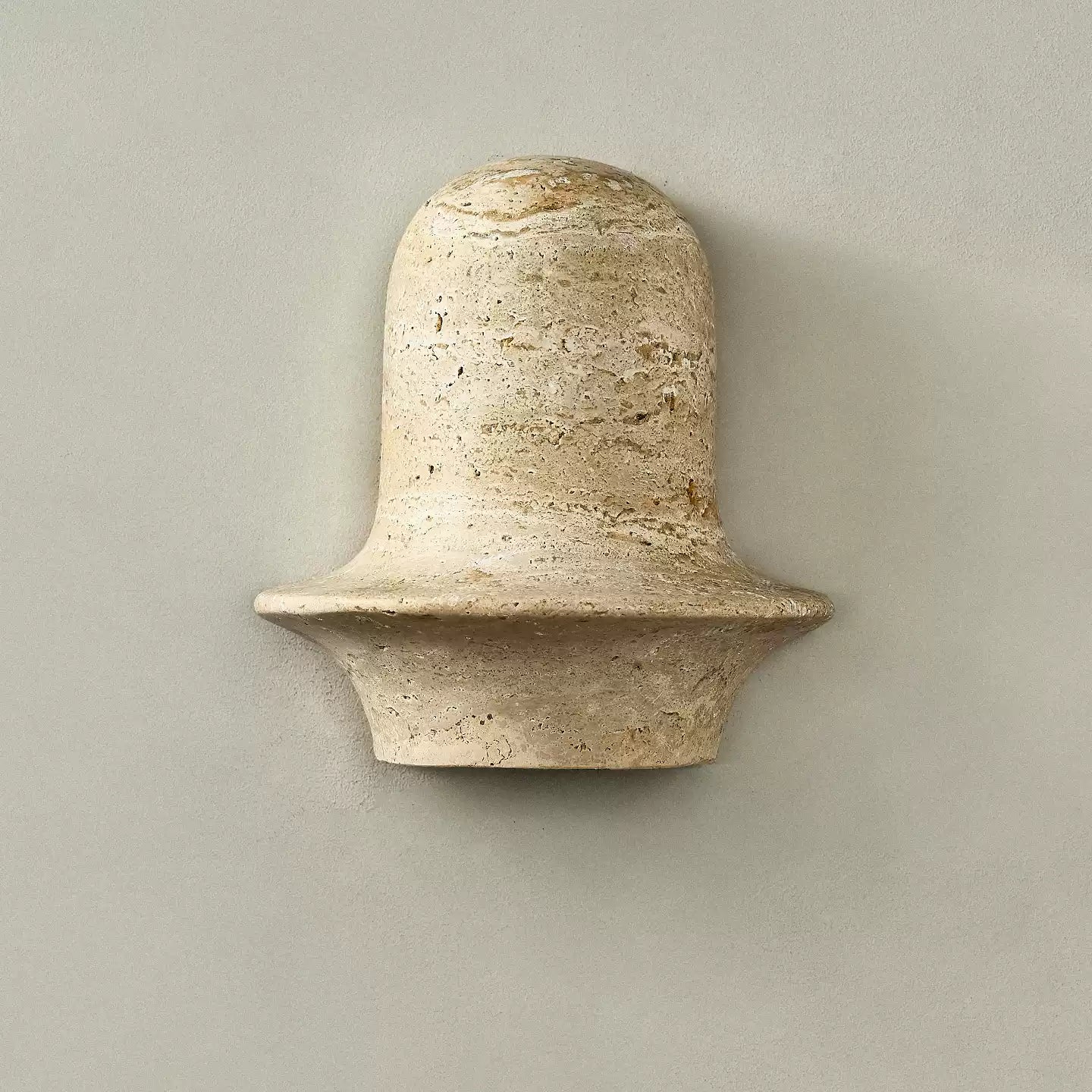 Xena Sculptural Yellow Travertine Wall Lamp