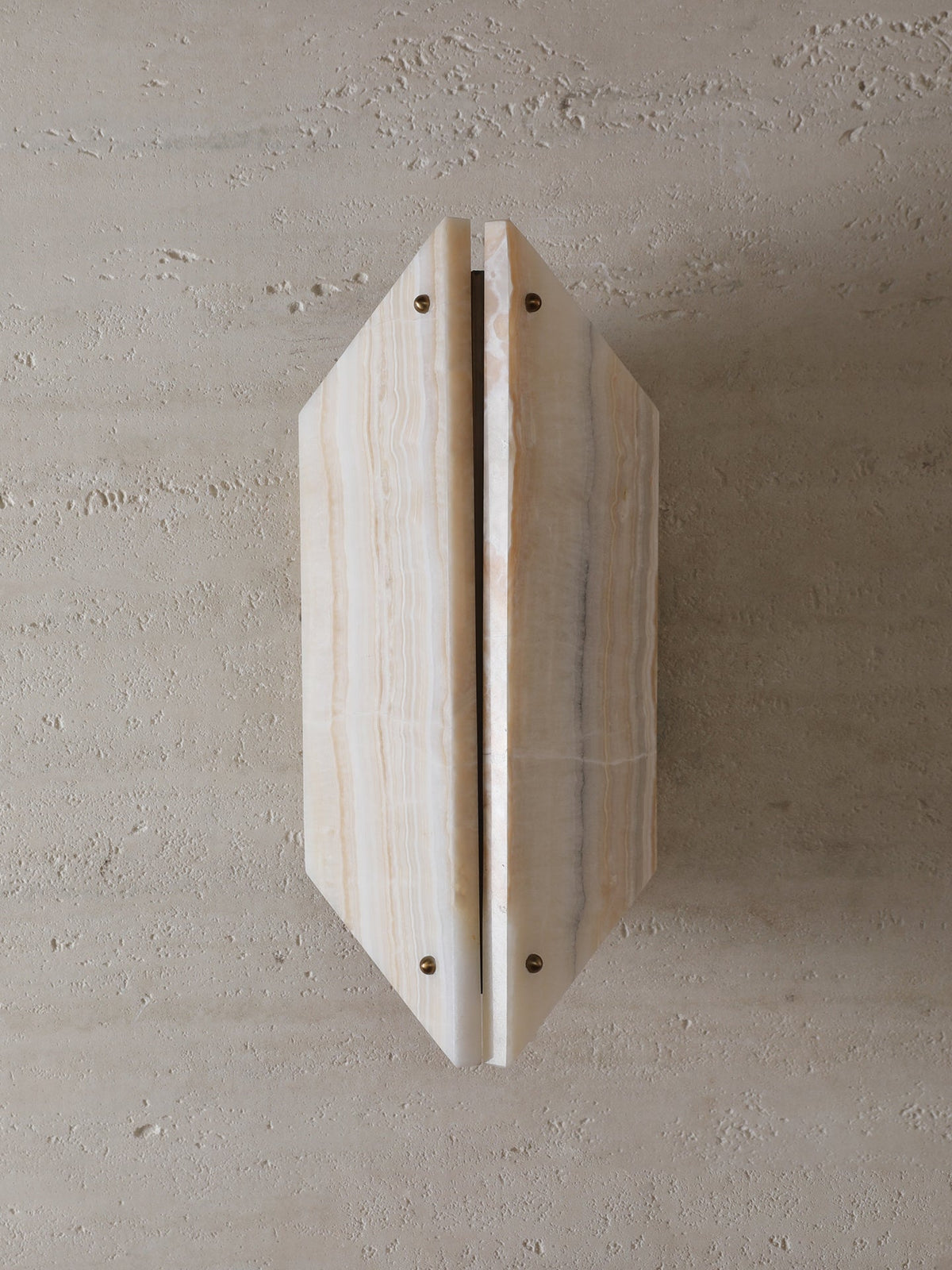 Zynx Modern White Alabaste Crest Wall Lamp