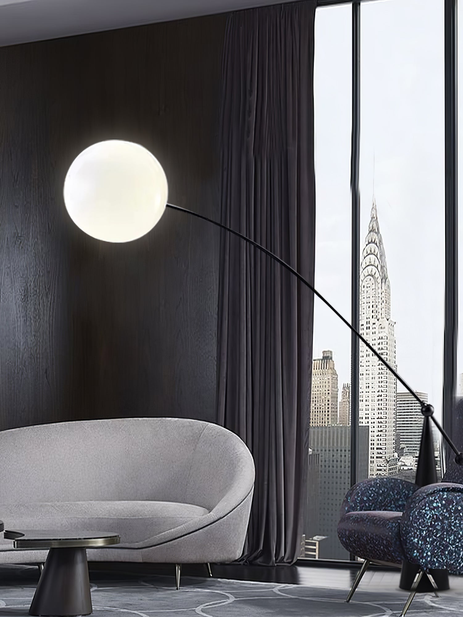 Ortalil Modern Arc Floor Lamp