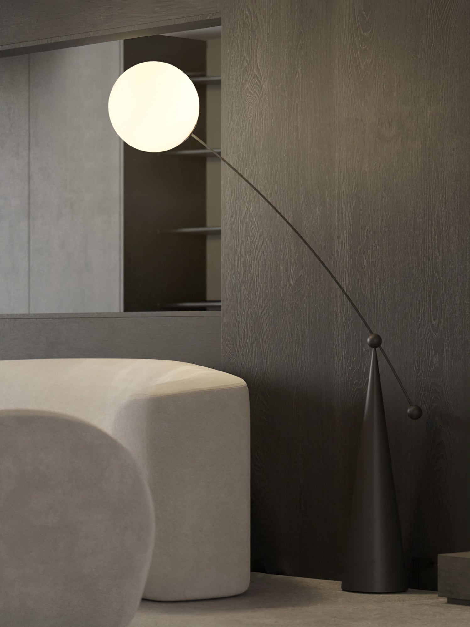 Ortalil Modern Arc Floor Lamp
