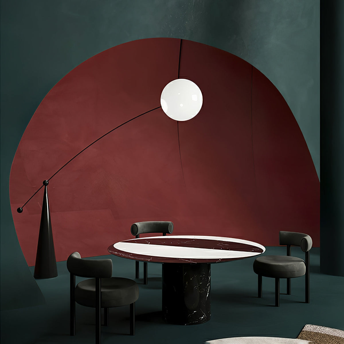 Ortalil Modern Arc Floor Lamp