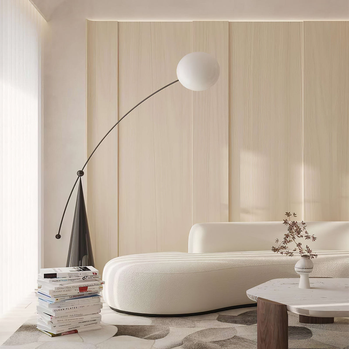 Ortalil Modern Arc Floor Lamp