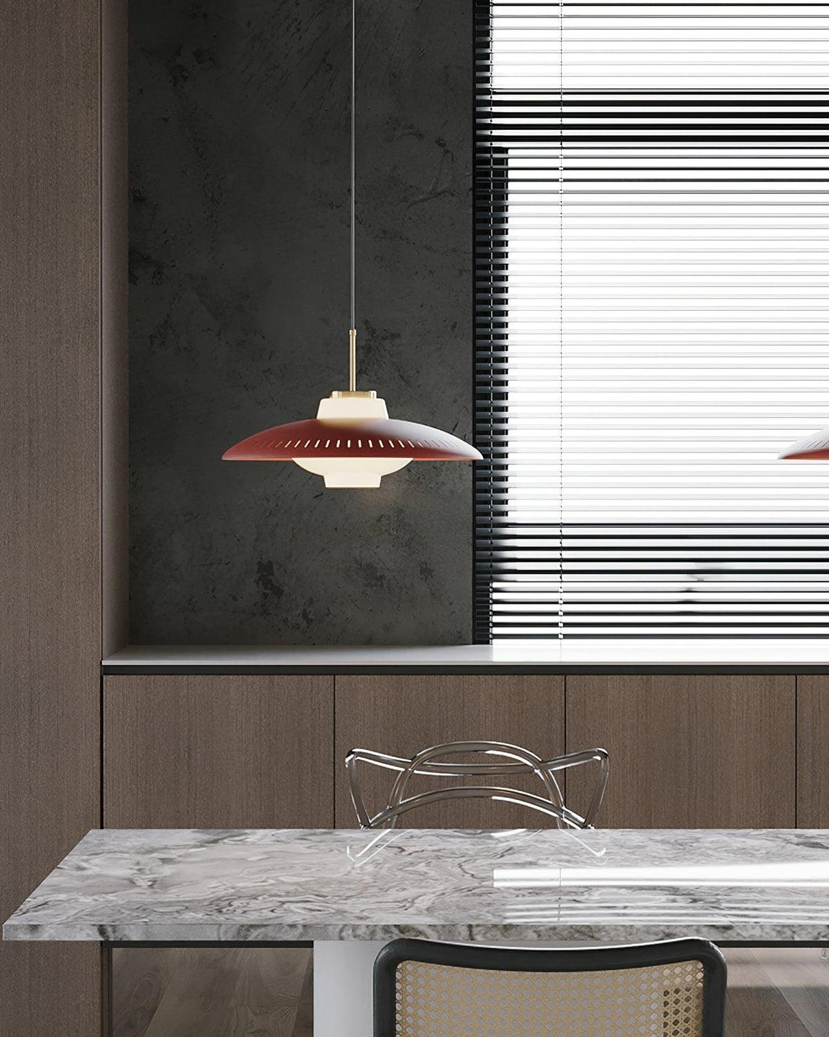 Evelo Pendant Lamp Opal Glass Wide Shade Classic