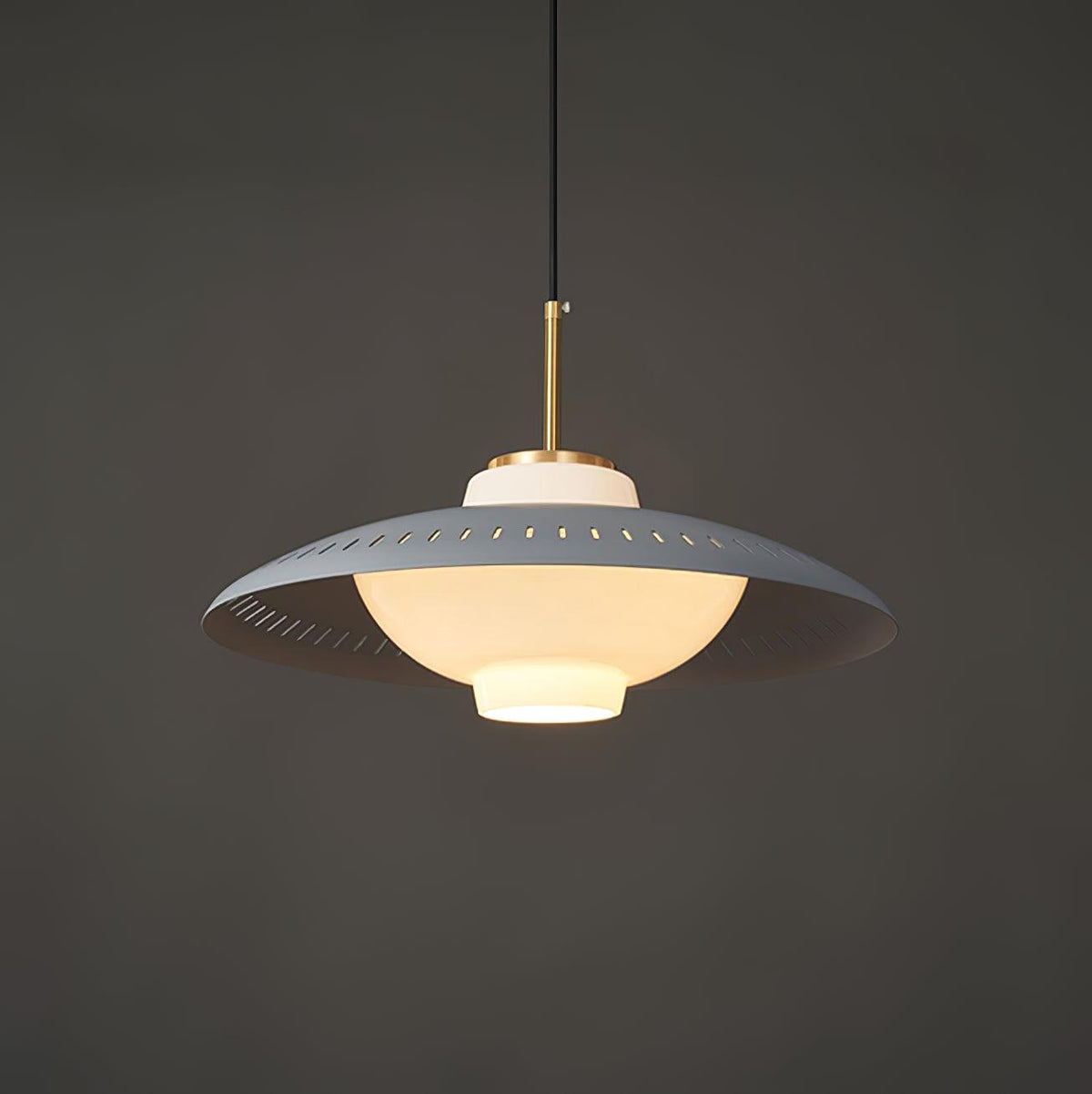 Evelo Pendant Lamp Opal Glass Wide Shade Classic