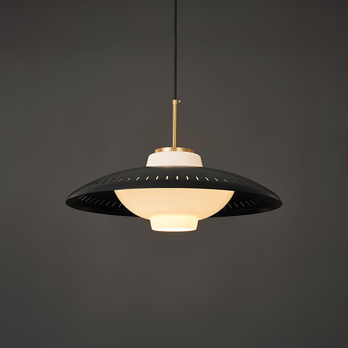 Evelo Pendant Lamp Opal Glass Wide Shade Classic