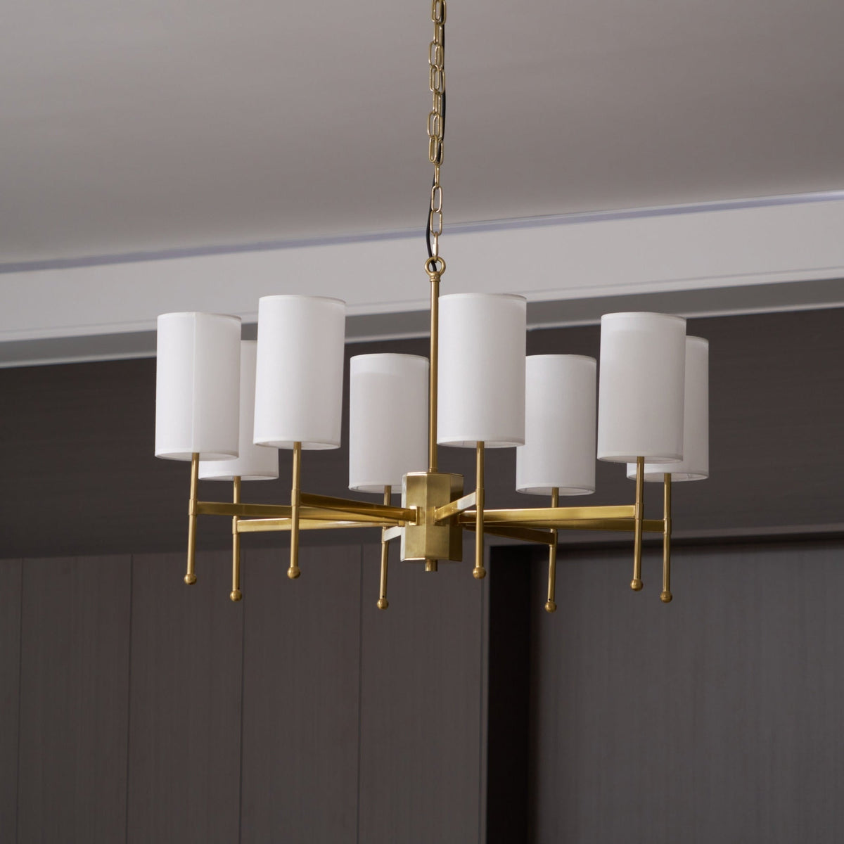 Ulcarisra Traditional Vintage Brass Fabric Chandelier