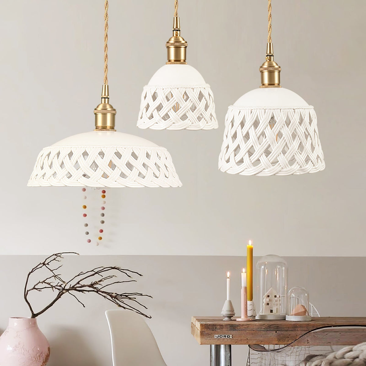 Eliielle Ceramic Cozy Pendant Lamp