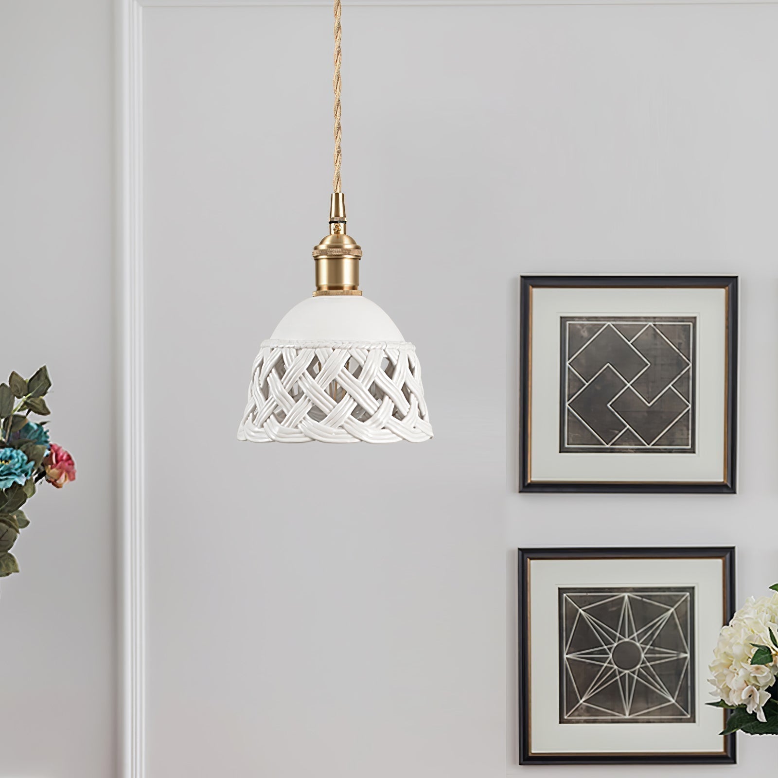 Eliielle Ceramic Cozy Pendant Lamp