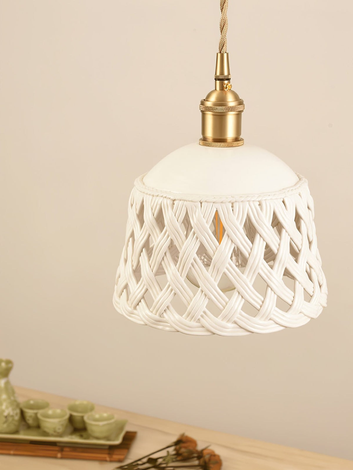 Eliielle Ceramic Cozy Pendant Lamp