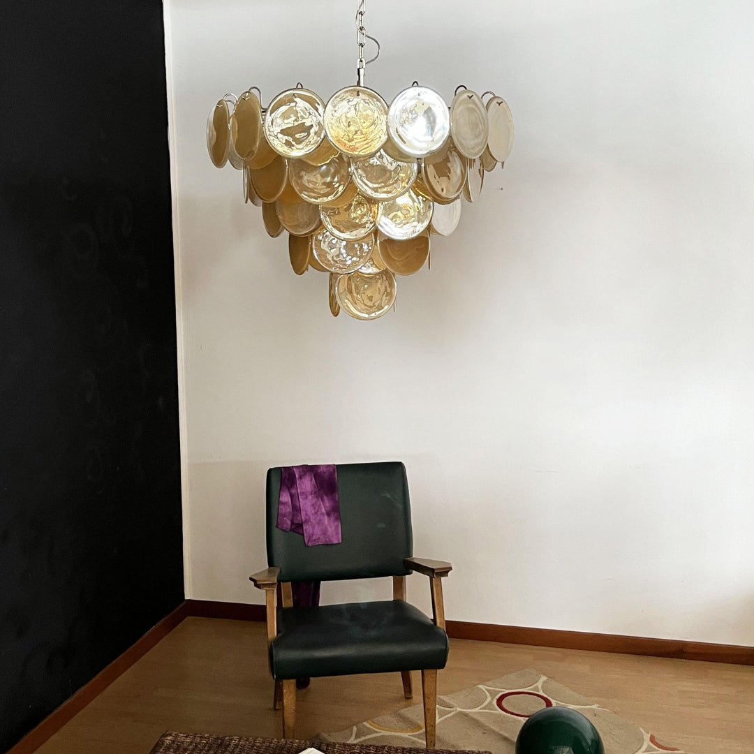 Celisira Chandelier Murano Glass Disc Classic
