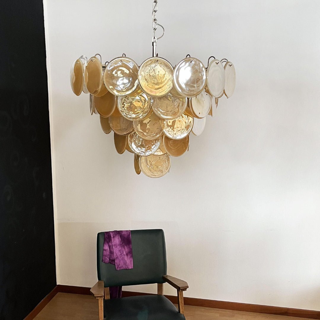Celisira Chandelier Murano Glass Disc Classic