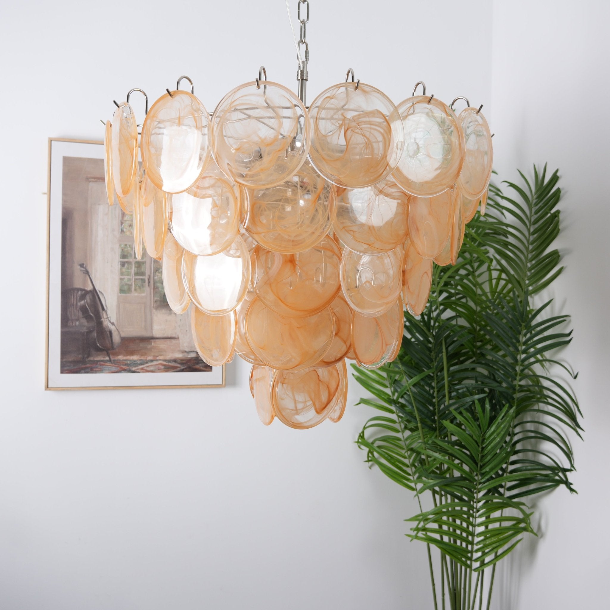 Celisira Chandelier Murano Glass Disc Classic