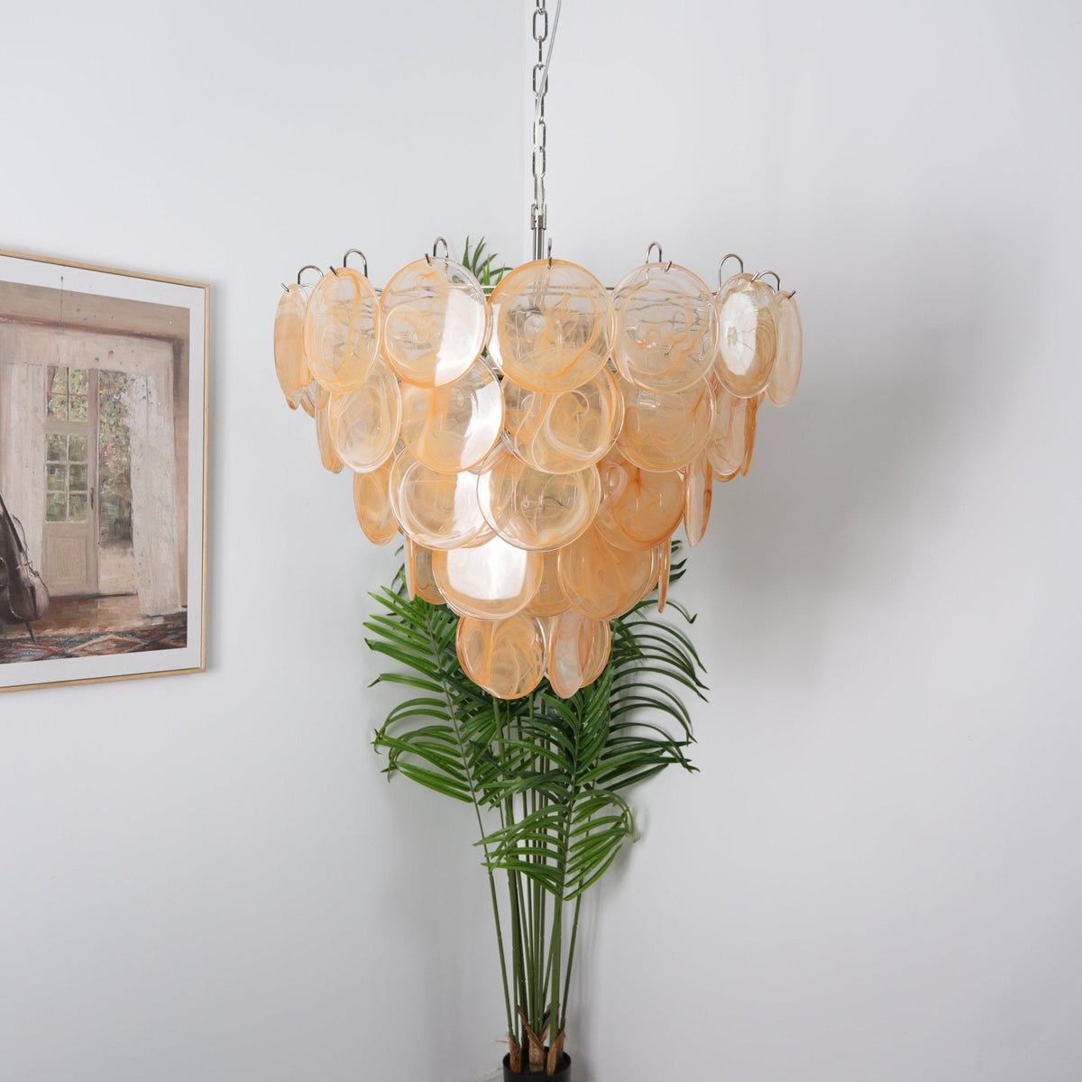 Celisira Chandelier Murano Glass Disc Classic