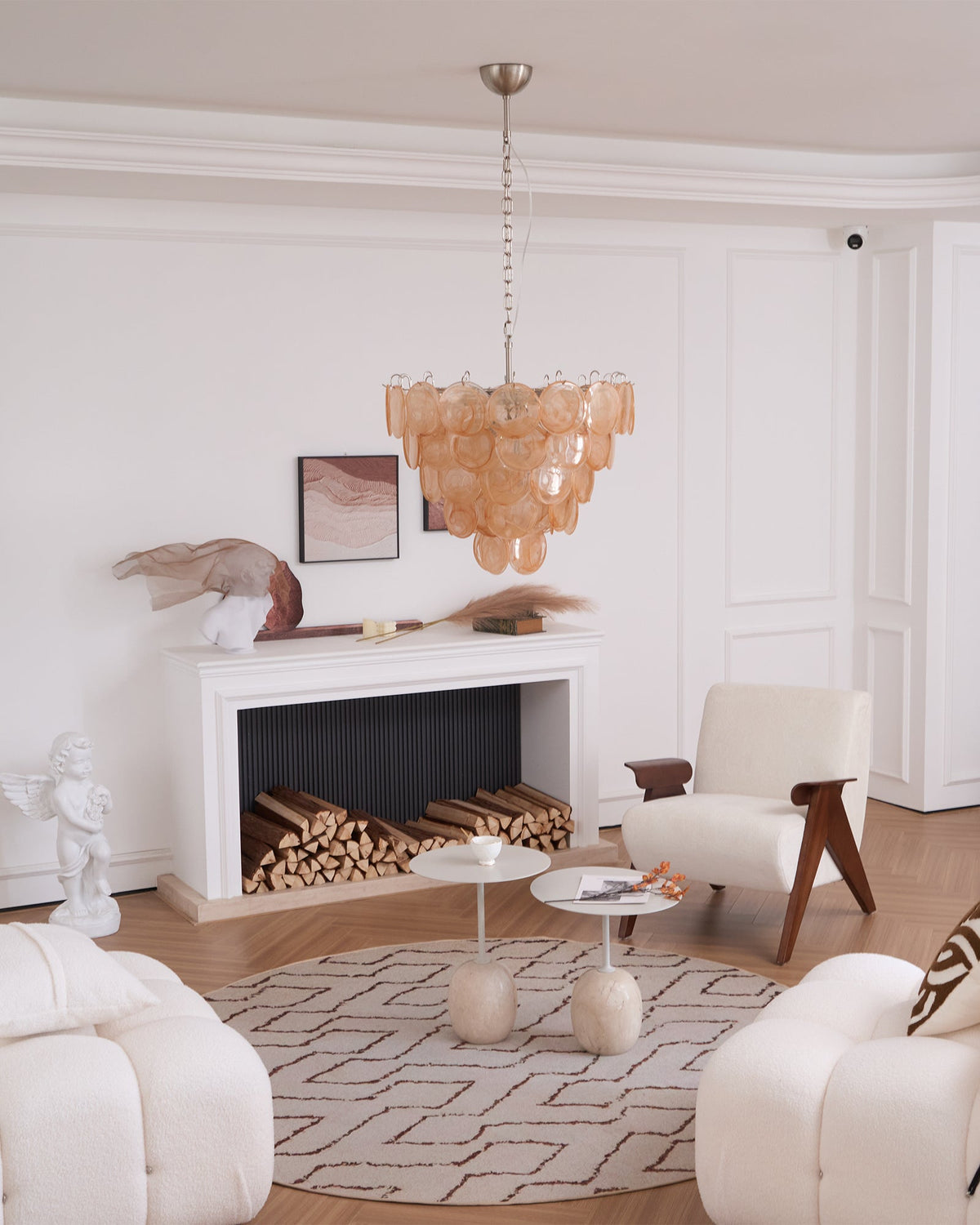 Celisira Chandelier Murano Glass Disc Classic