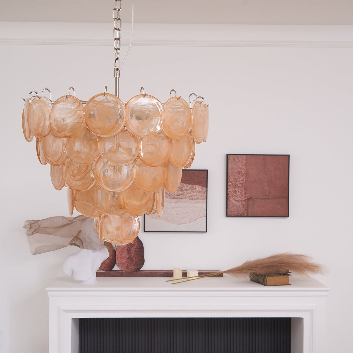 Celisira Chandelier Murano Glass Disc Classic