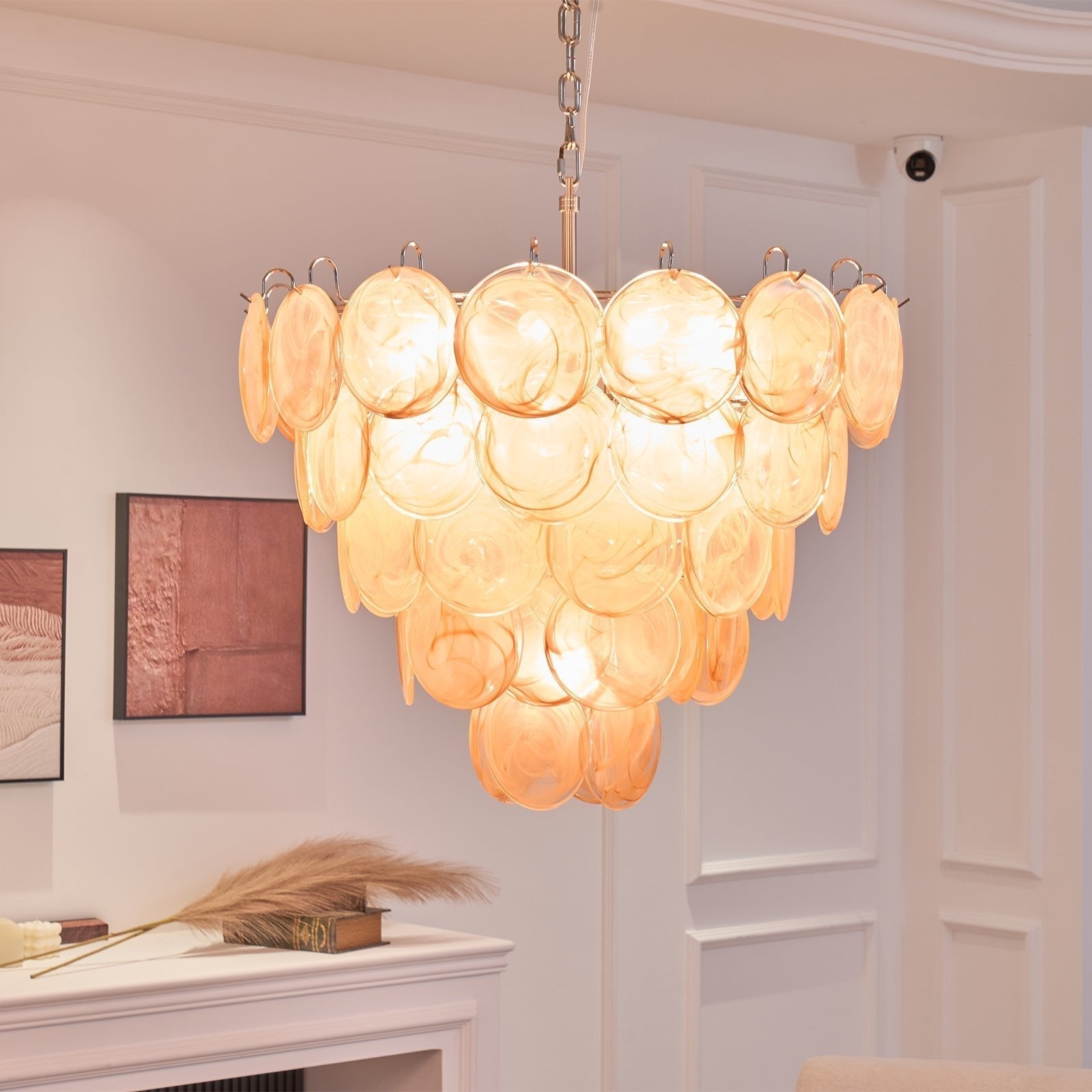 Celisira Chandelier Murano Glass Disc Classic