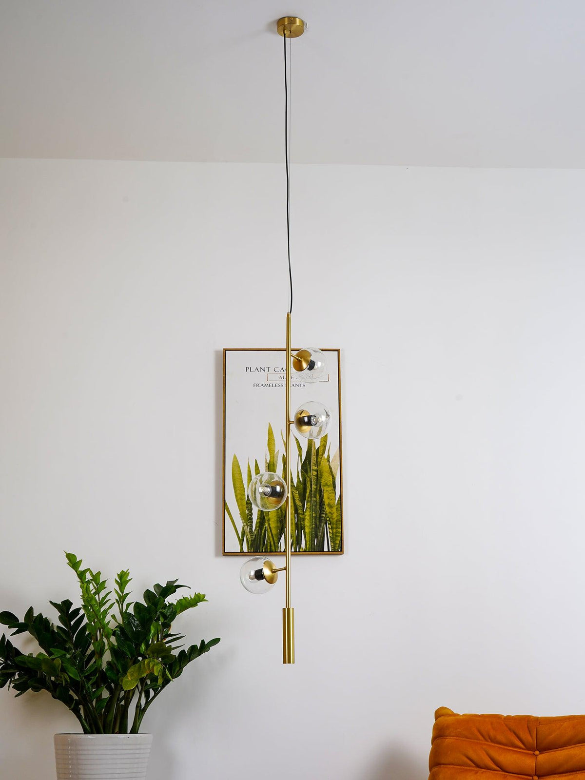 Erevia Brass & Glass Pendant Light