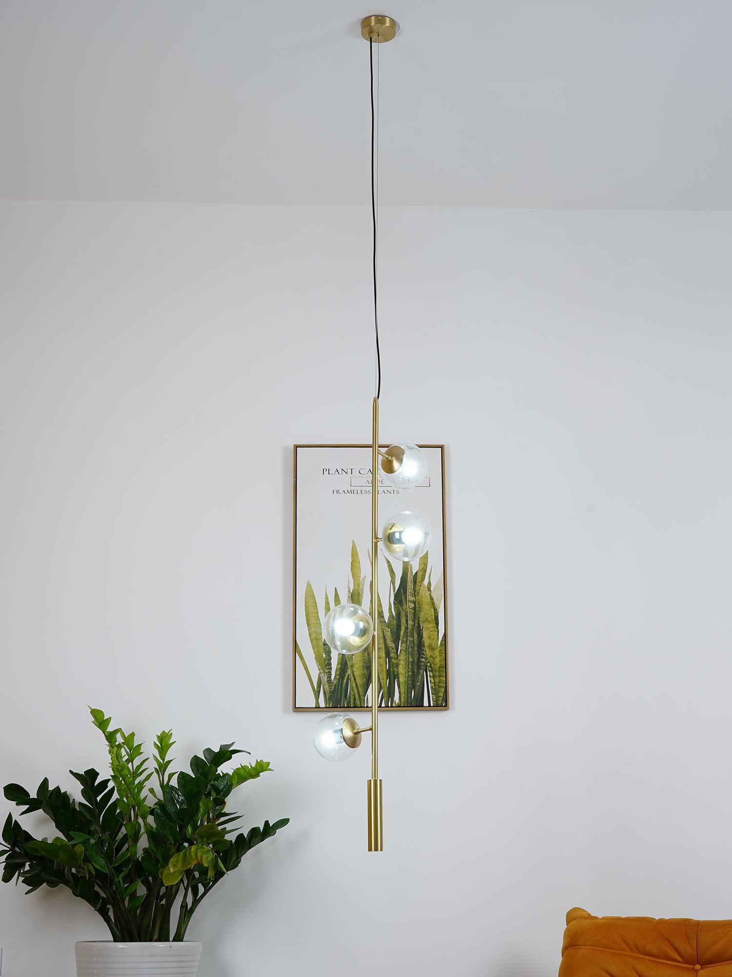 Erevia Brass & Glass Pendant Light