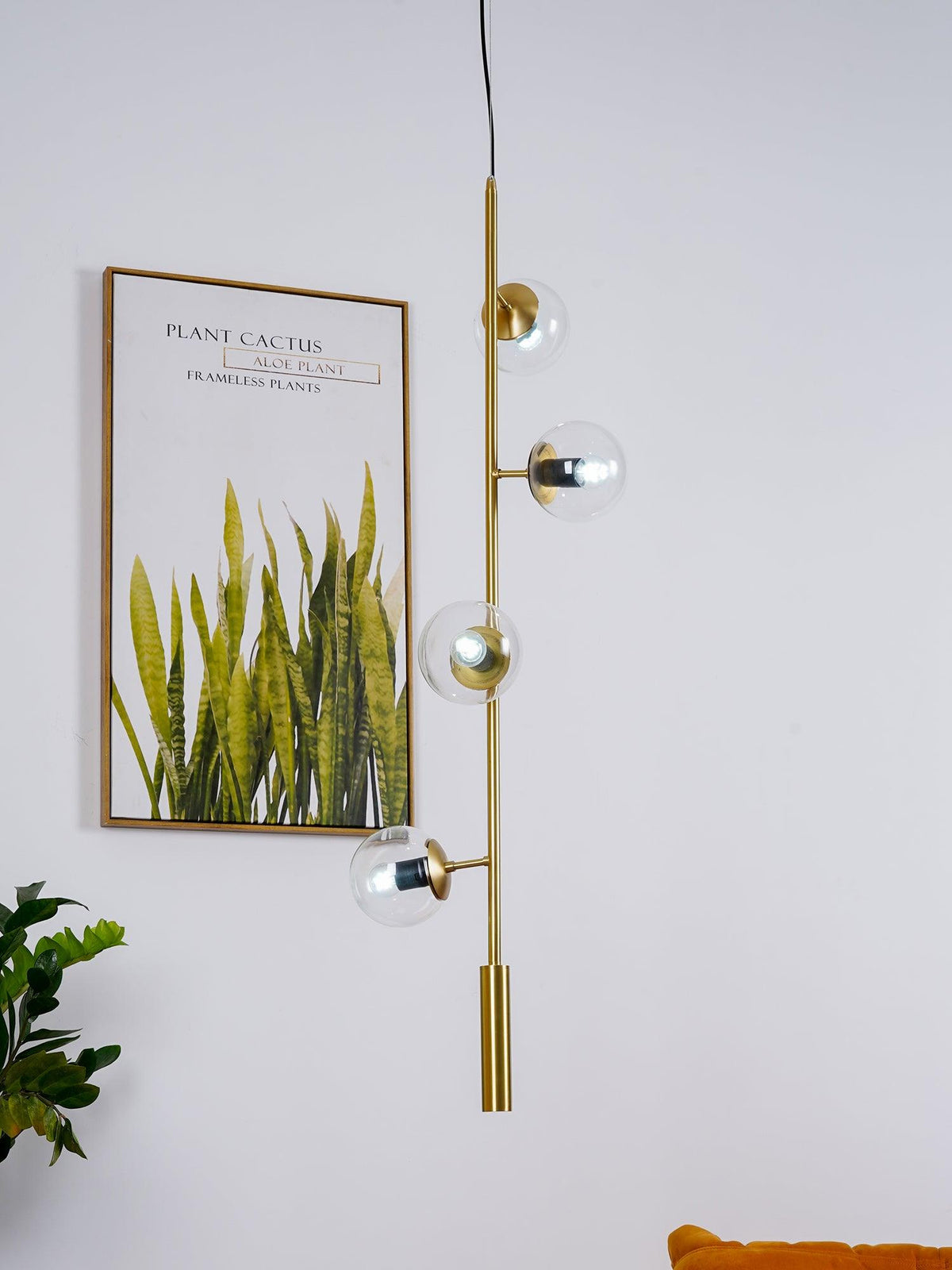 Erevia Brass & Glass Pendant Light
