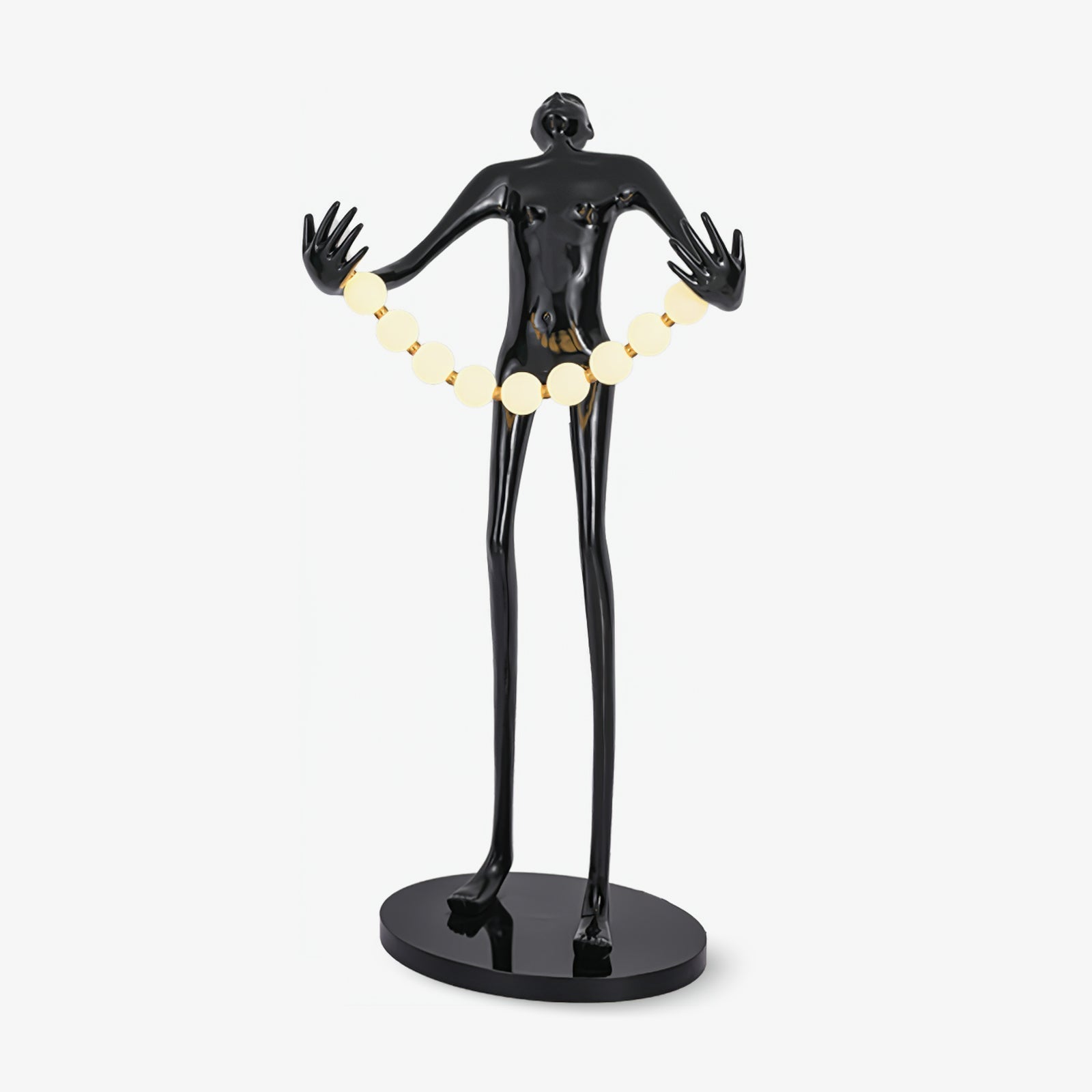 Orbit Beaded Sculptural Floor Lamp