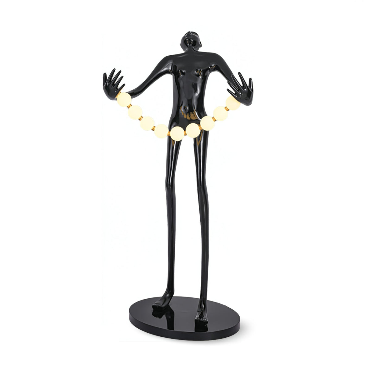 Orbit Beaded Sculptural Floor Lamp