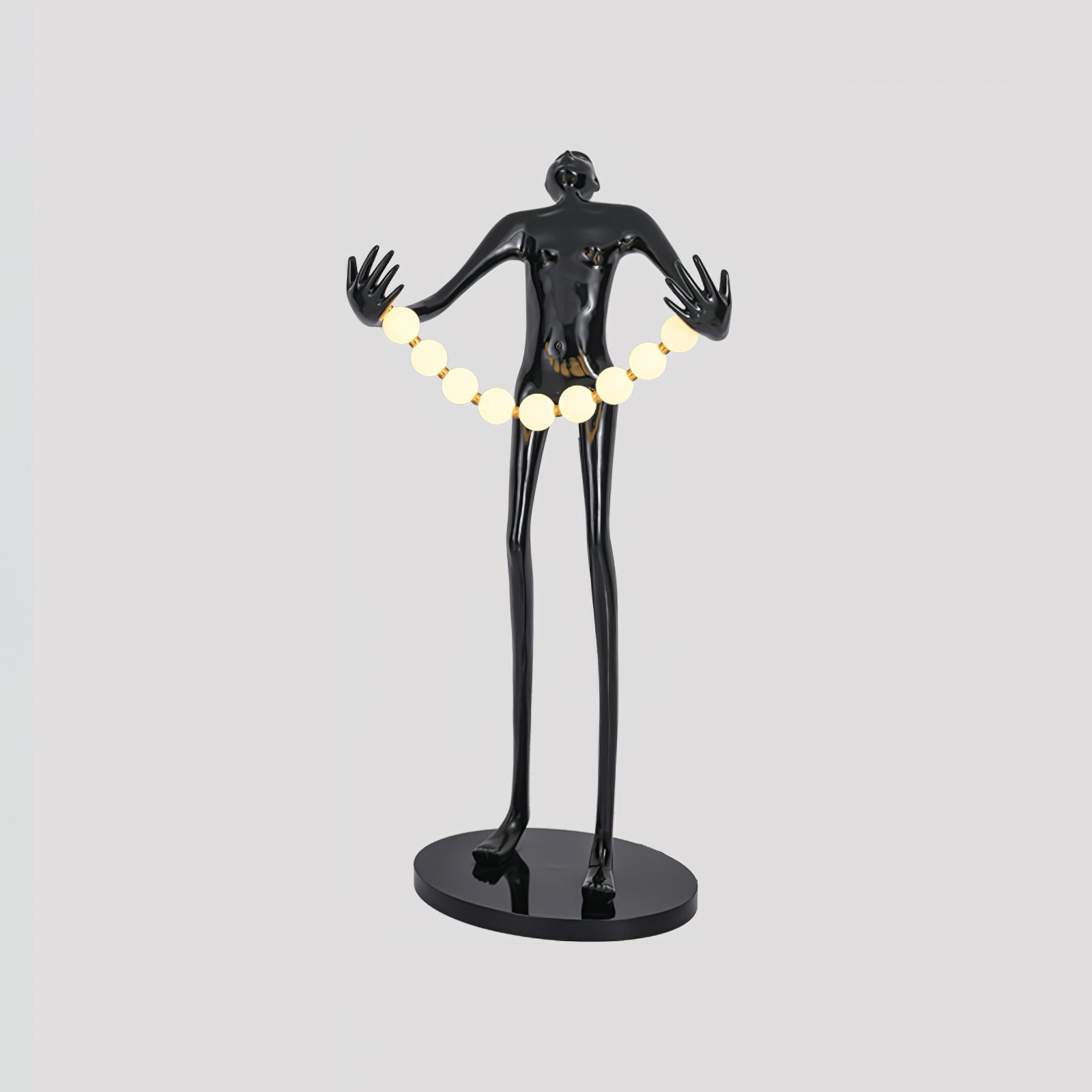 Orbit Beaded Sculptural Floor Lamp
