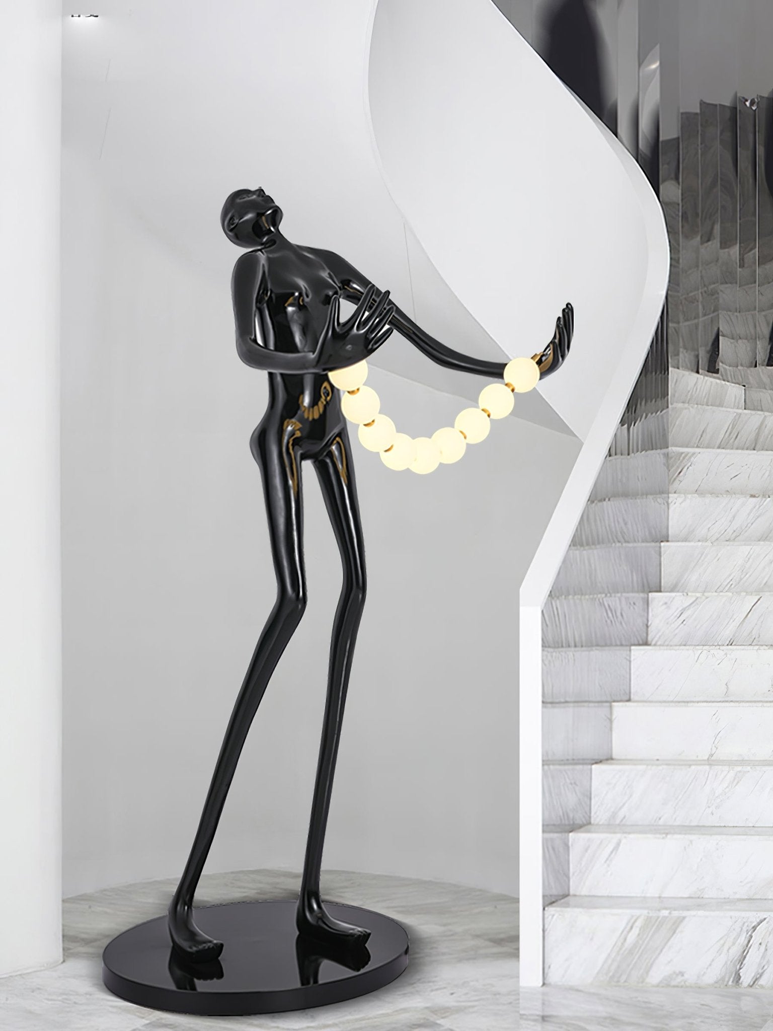 Orbit Beaded Sculptural Floor Lamp