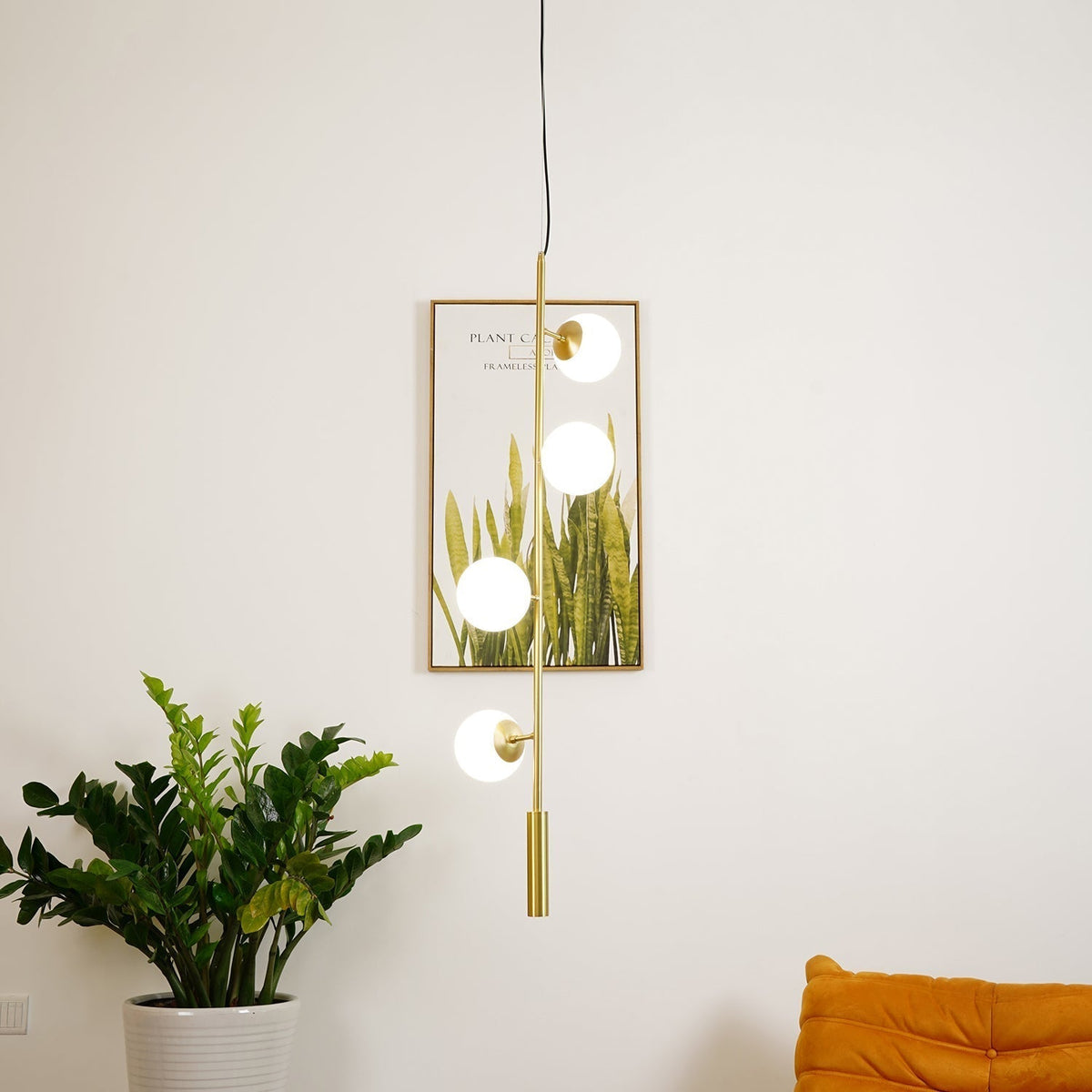 Erevia Brass & Glass Pendant Light