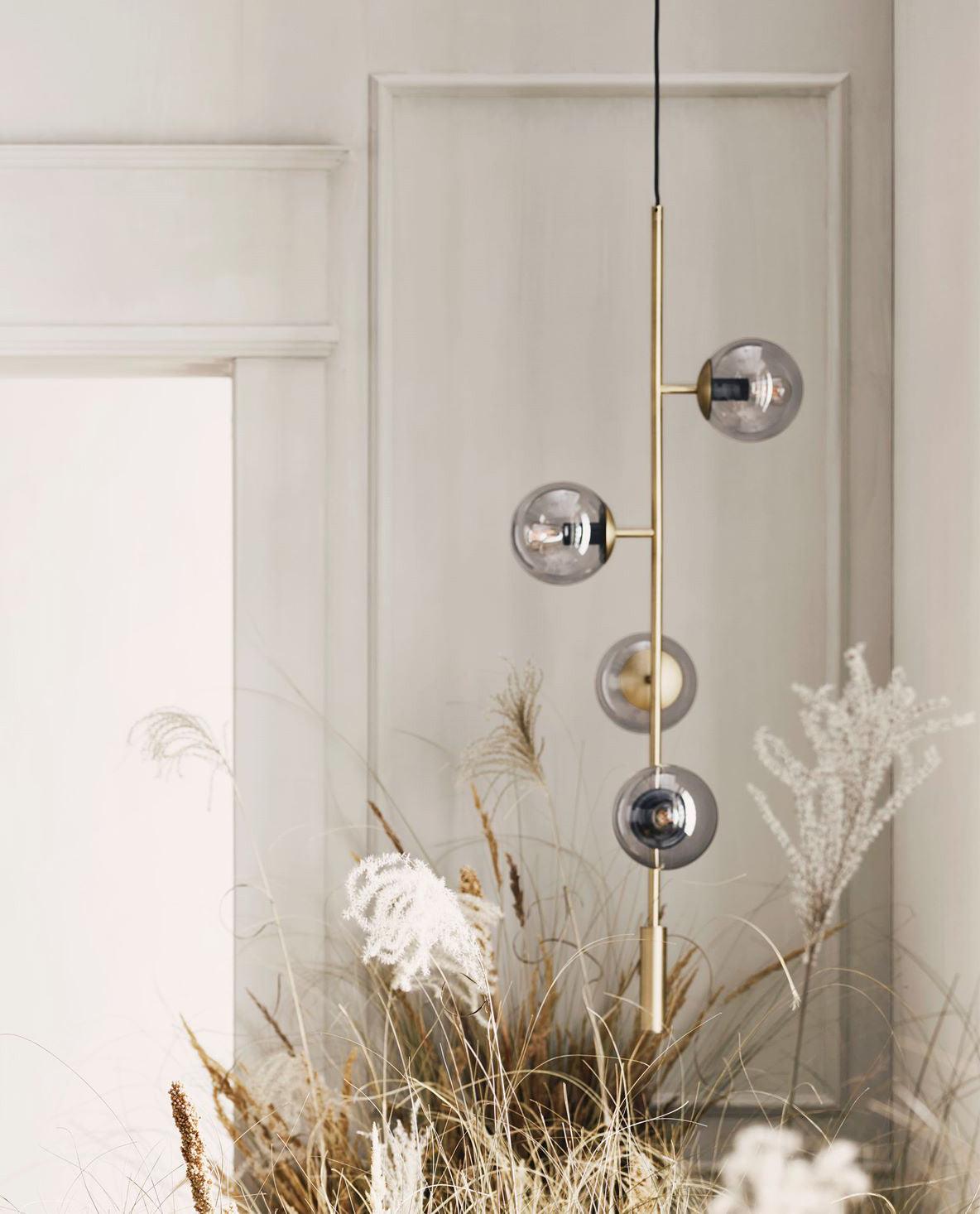 Erevia Brass & Glass Pendant Light