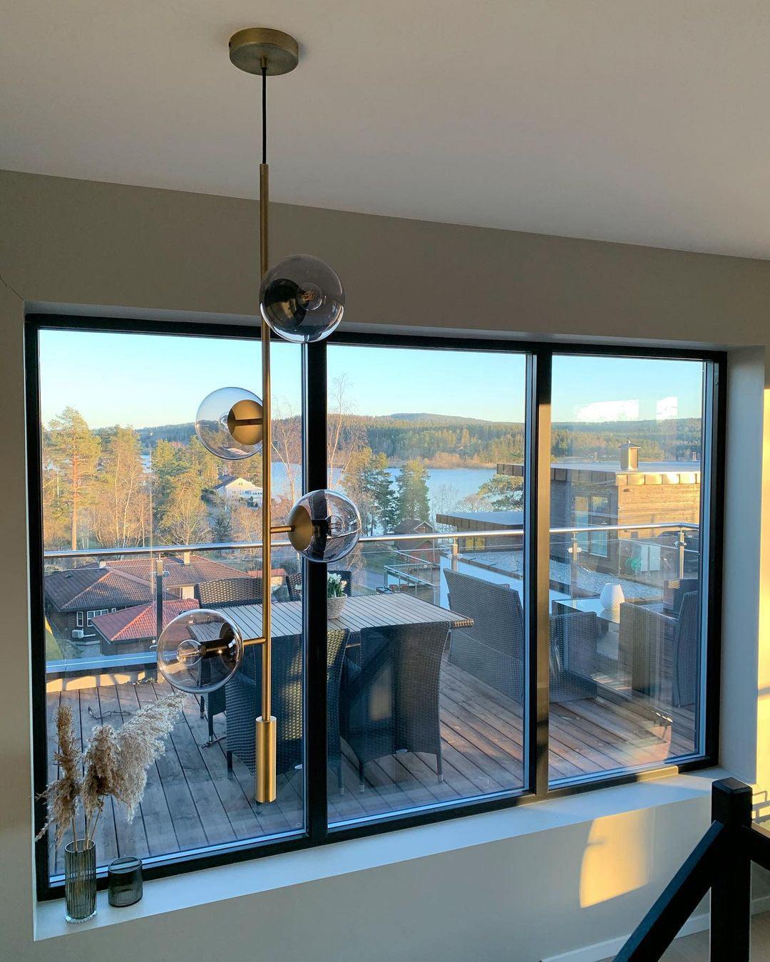 Erevia Brass & Glass Pendant Light