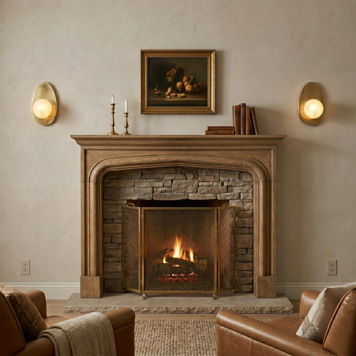 Orlisse Alabaster Wall Sconce