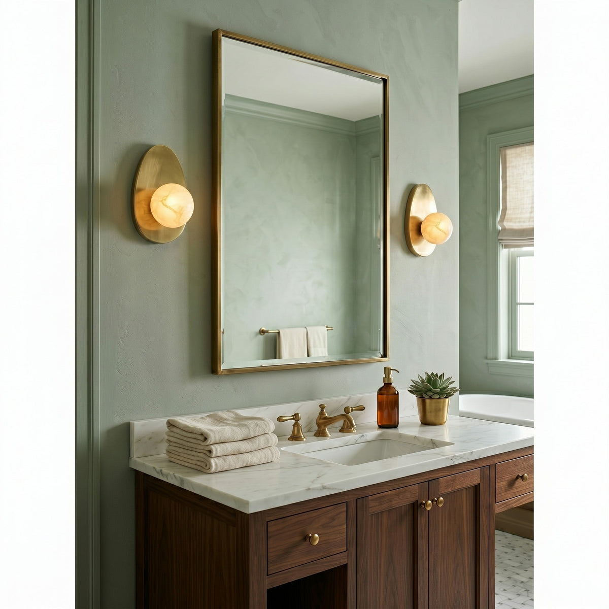 Orlisse Alabaster Wall Sconce