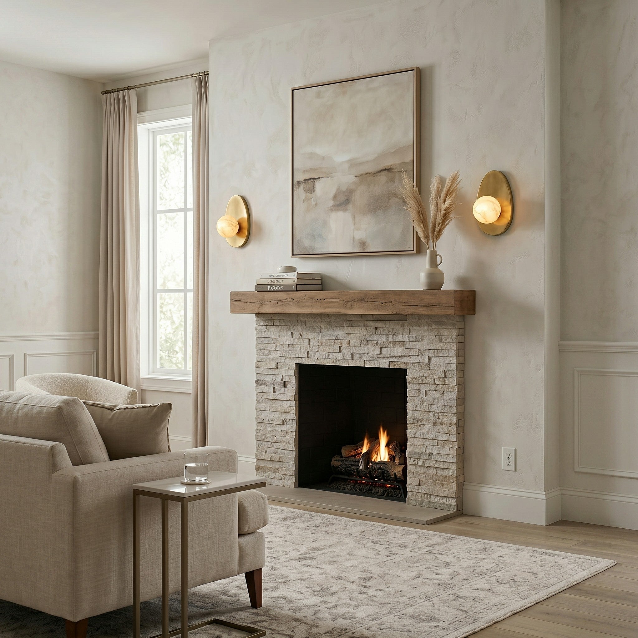 Orlisse Alabaster Wall Sconce