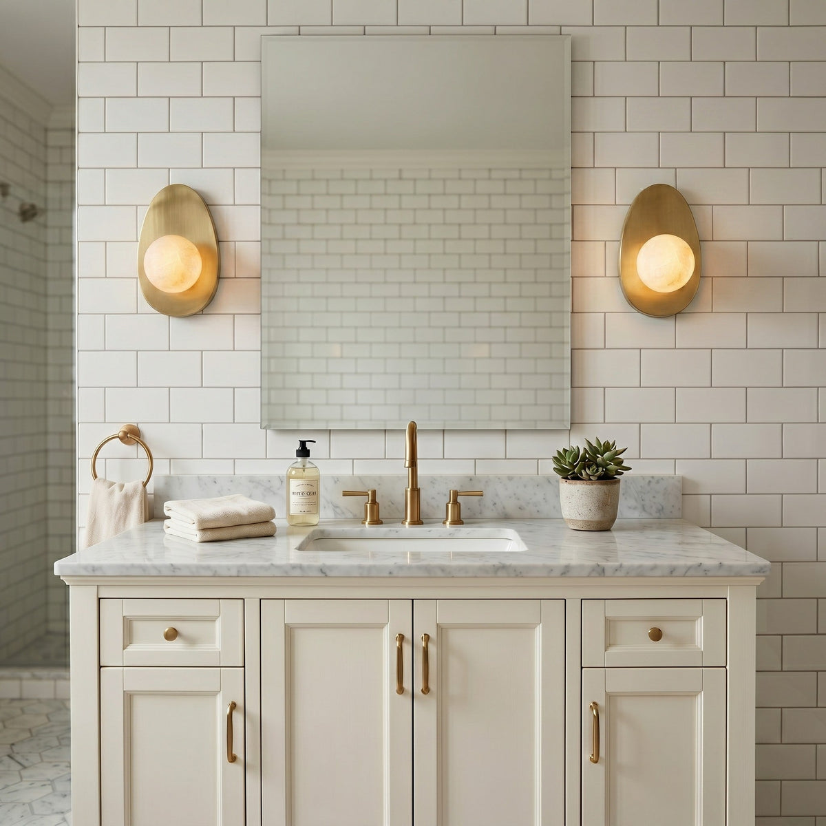 Orlisse Alabaster Wall Sconce