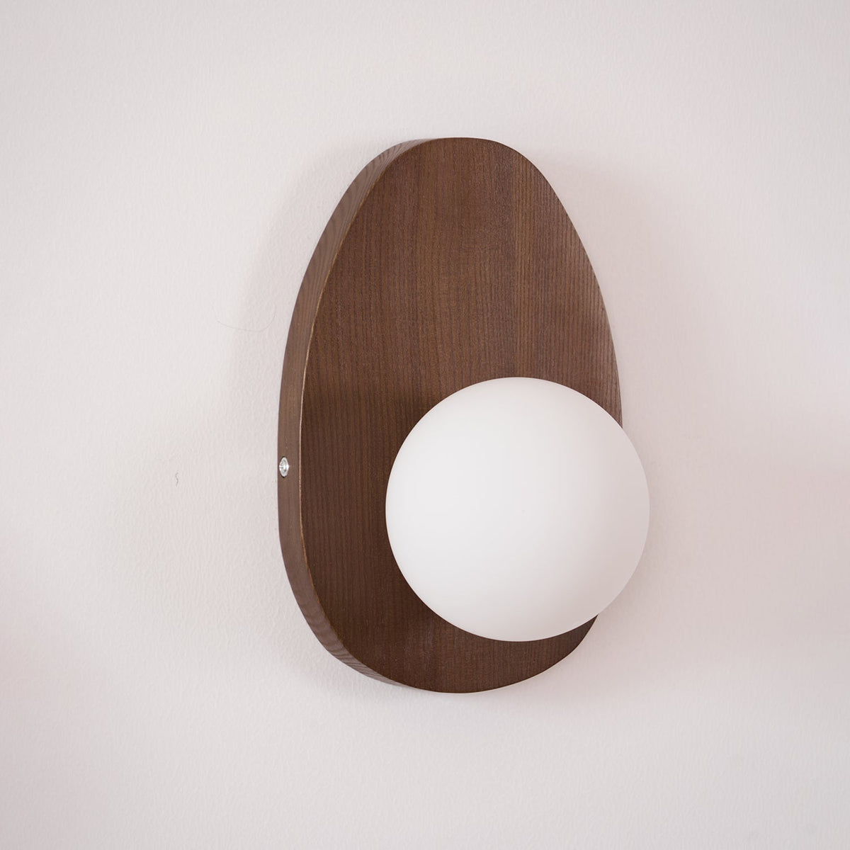 Nylaeiel Nordic Art Plug-in Walnut Glass Wood Wall Lamp