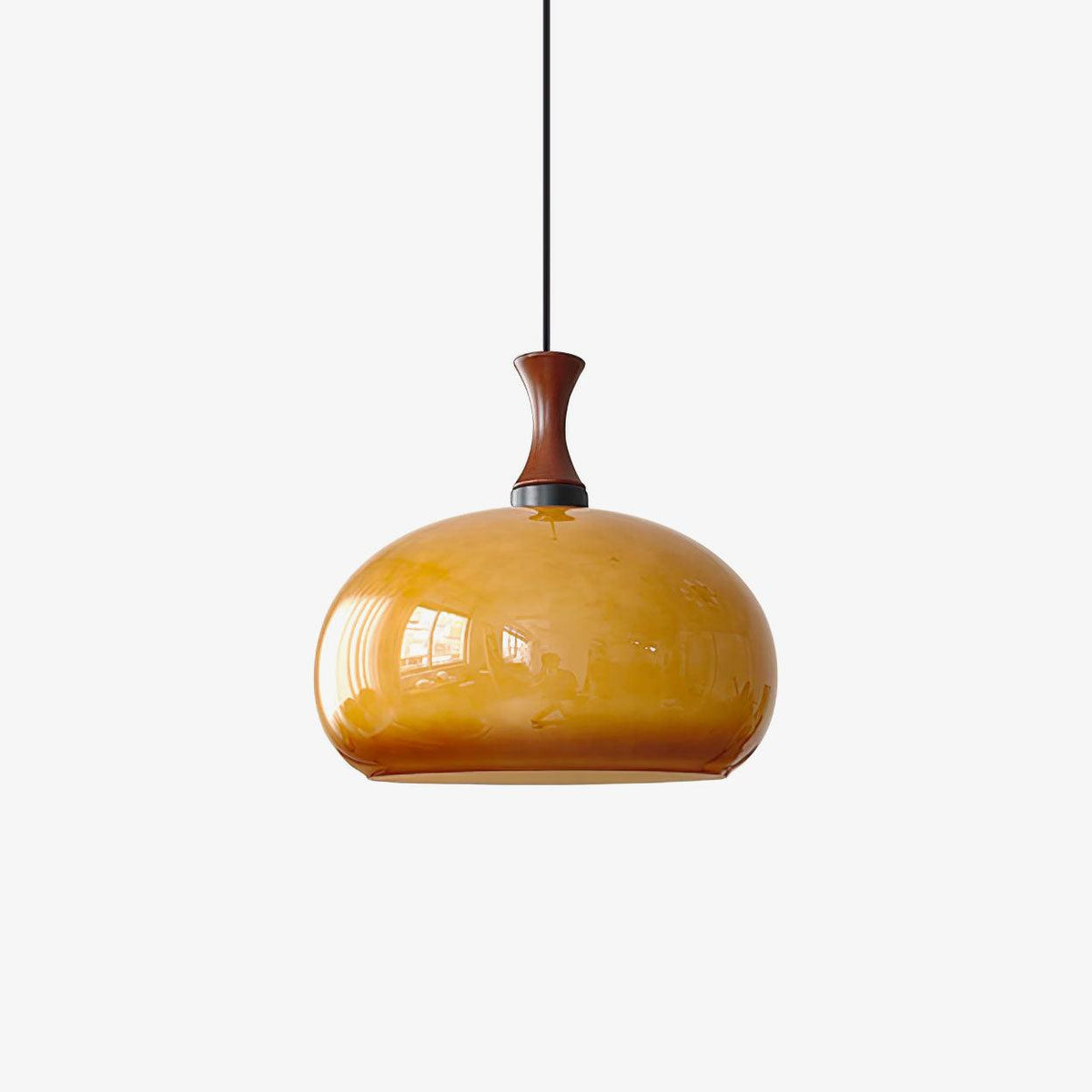 Gyls Modern Minimalist Wood Glass Pendant Lamp