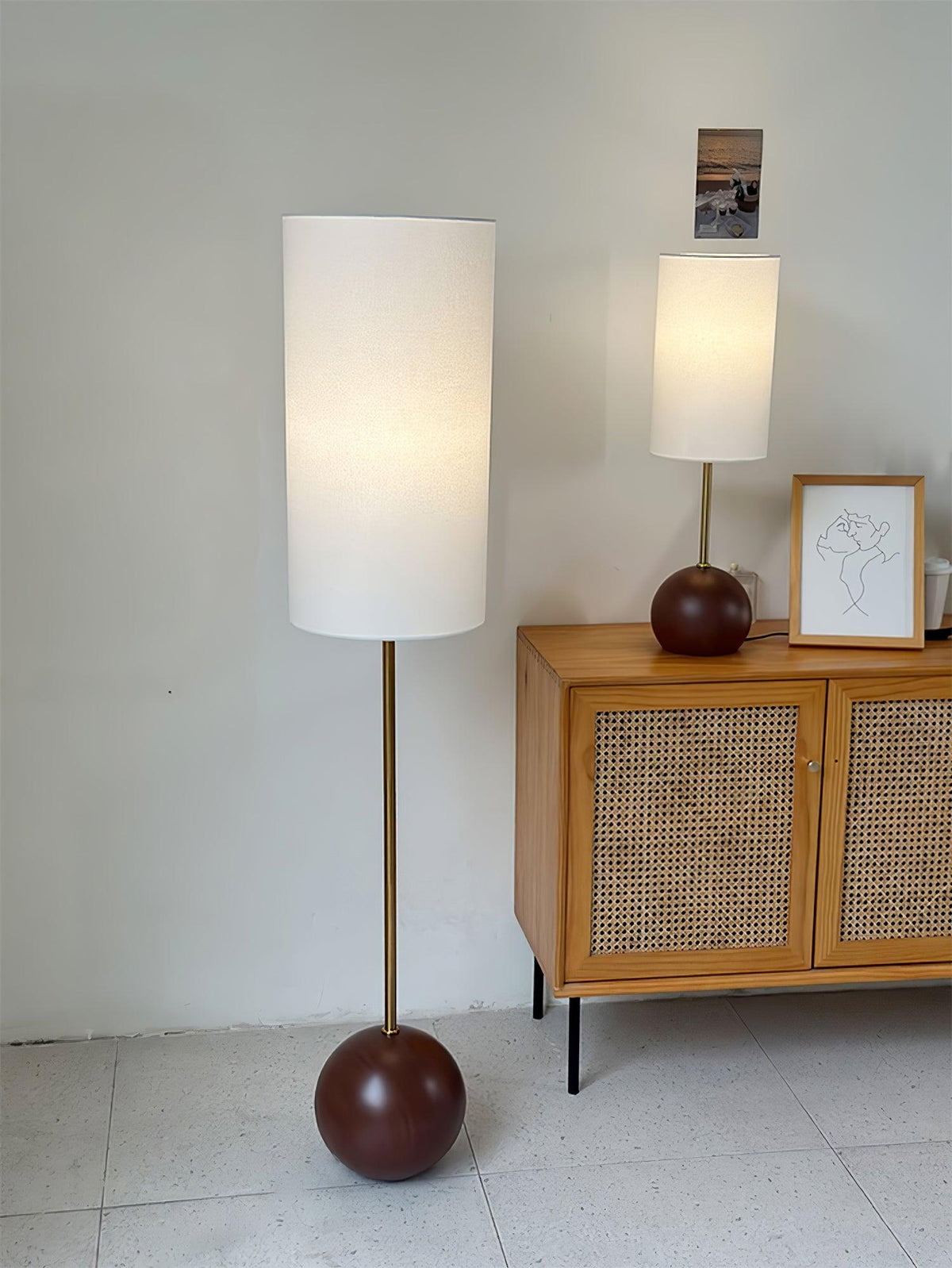 Sylivira Wooden Sphere Table Lamp