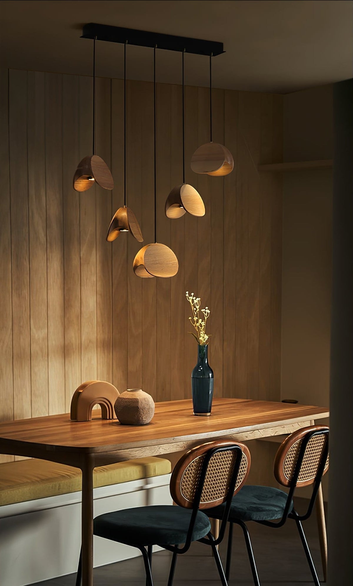Tavro Minimalist Wood Pendant Light