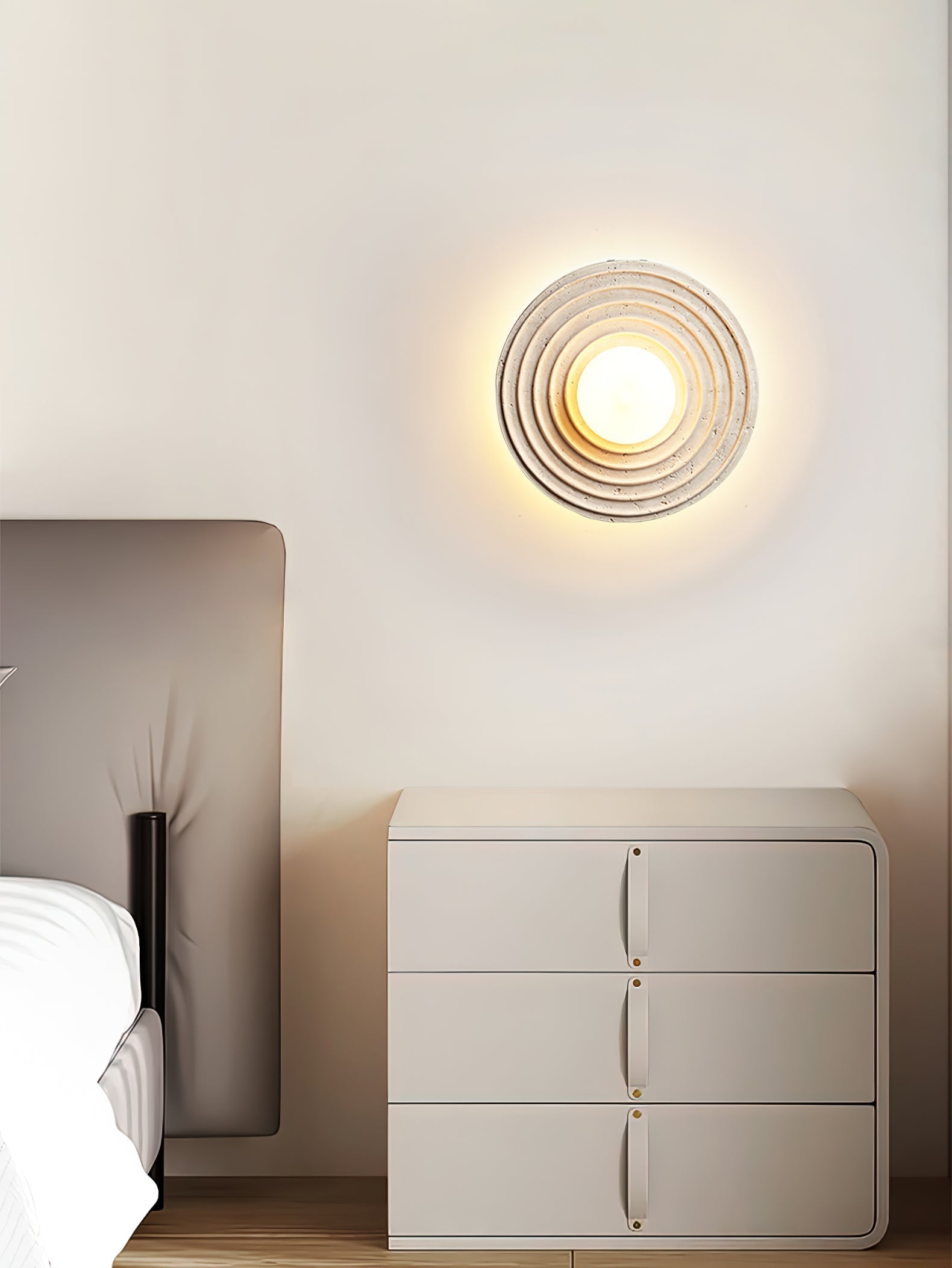 Zelirara Concentric Travertine Wall Light