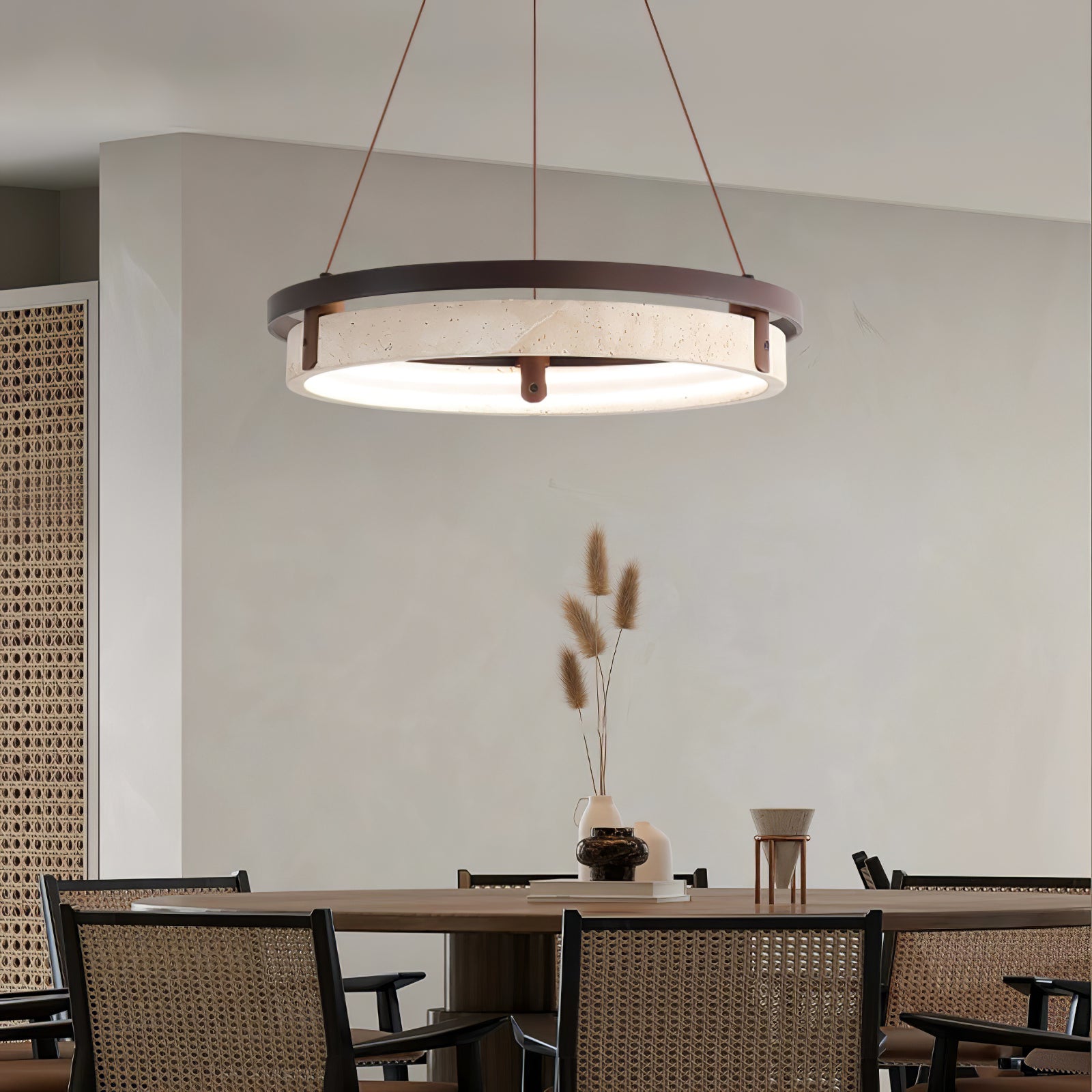 Veraearae Travertine Pendant Light - Neutral Decor