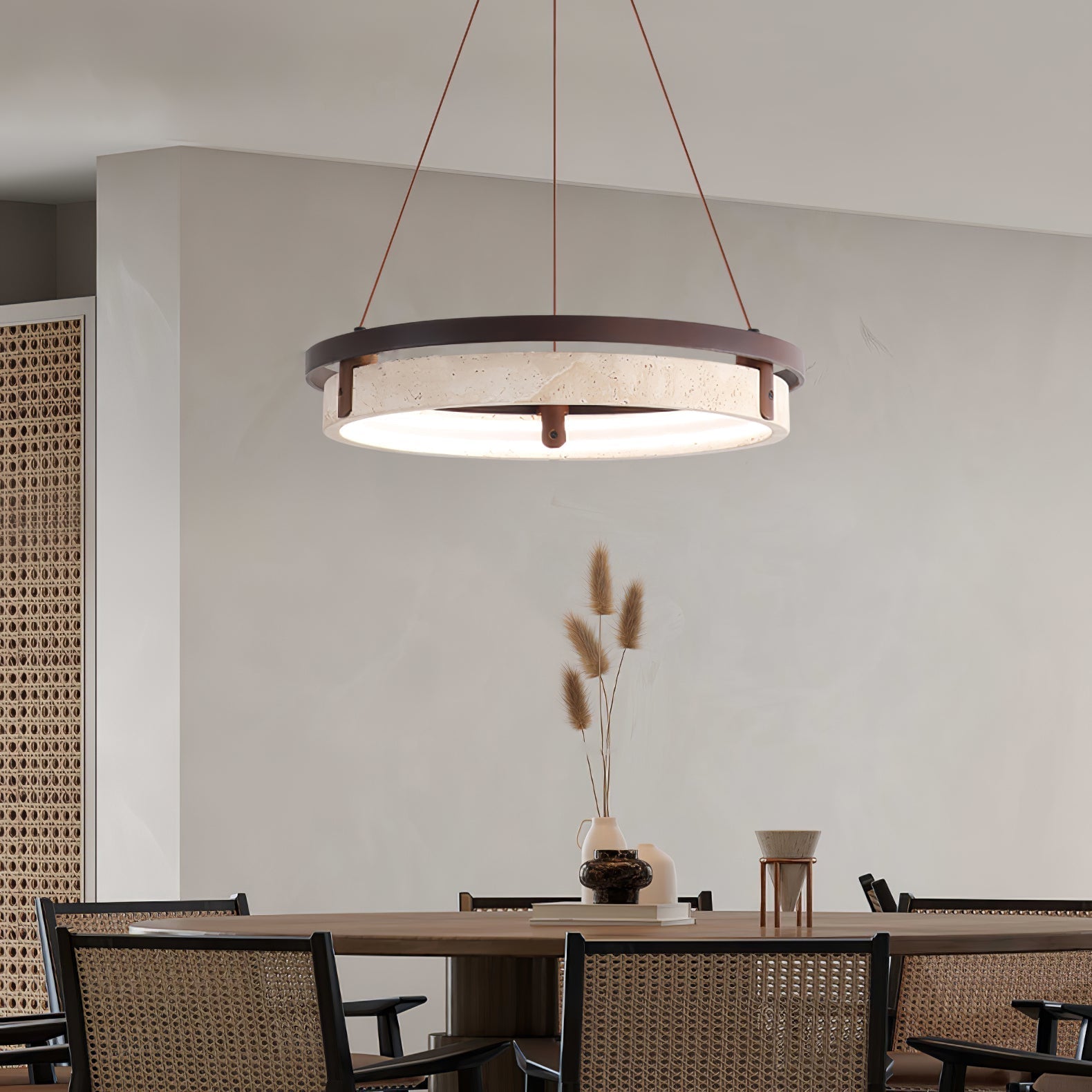 Veraearae Travertine Pendant Light - Neutral Decor