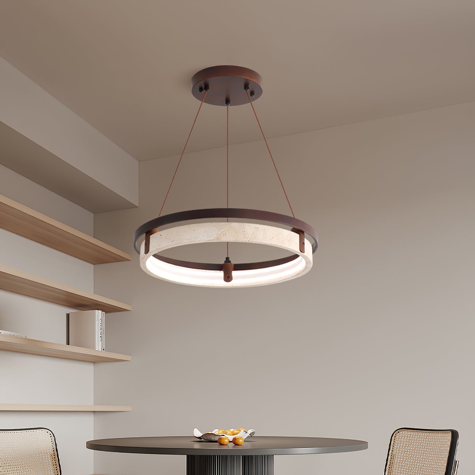 Veraearae Travertine Pendant Light - Neutral Decor
