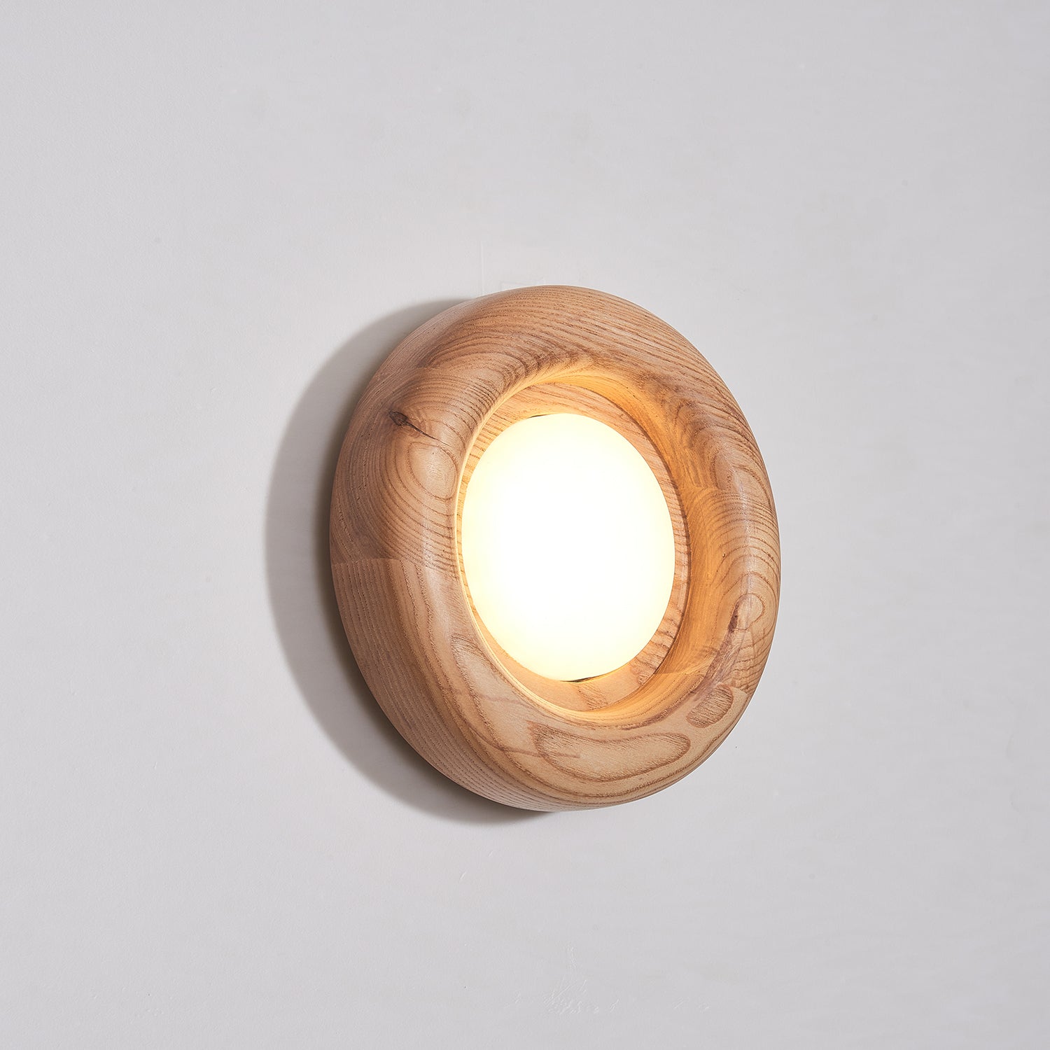 Elvirette Wall Lamp Wooden Frame Acrylic Glow
