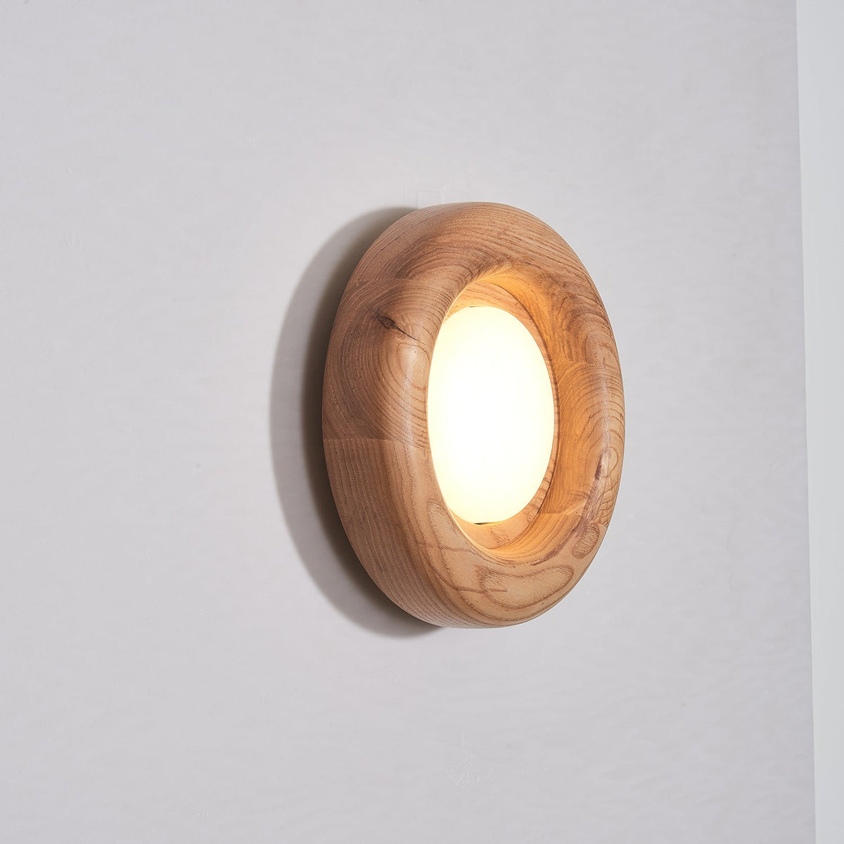 Elvirette Wall Lamp Wooden Frame Acrylic Glow