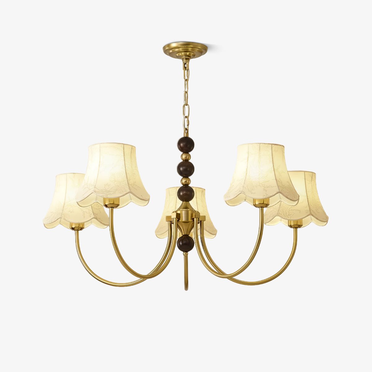 Orchid Chandelier Fabric Golden