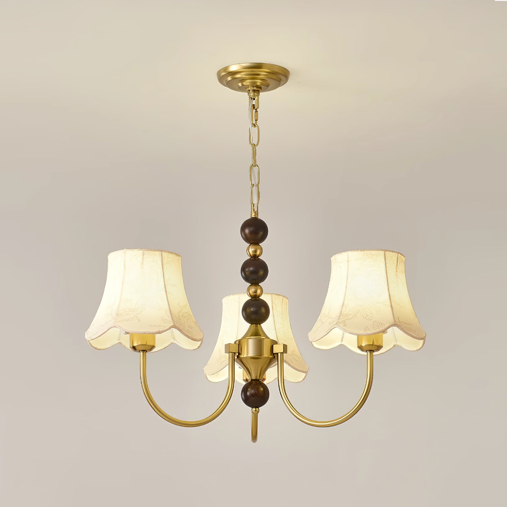 Orchid Chandelier Fabric Golden